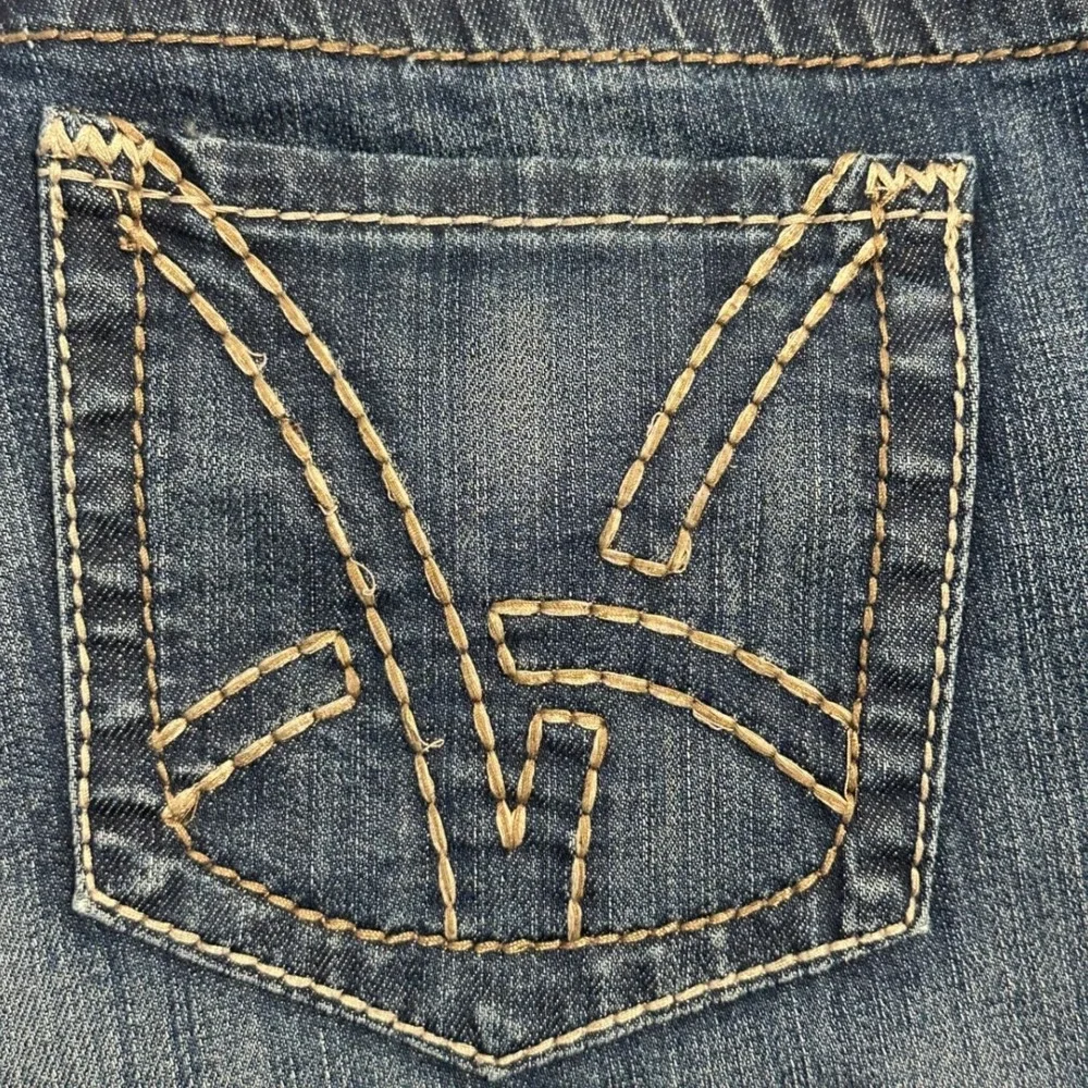 KUT from the Kloth Women's Size 14 Straight Leg Jeans Blue Medium Wash Whiskered